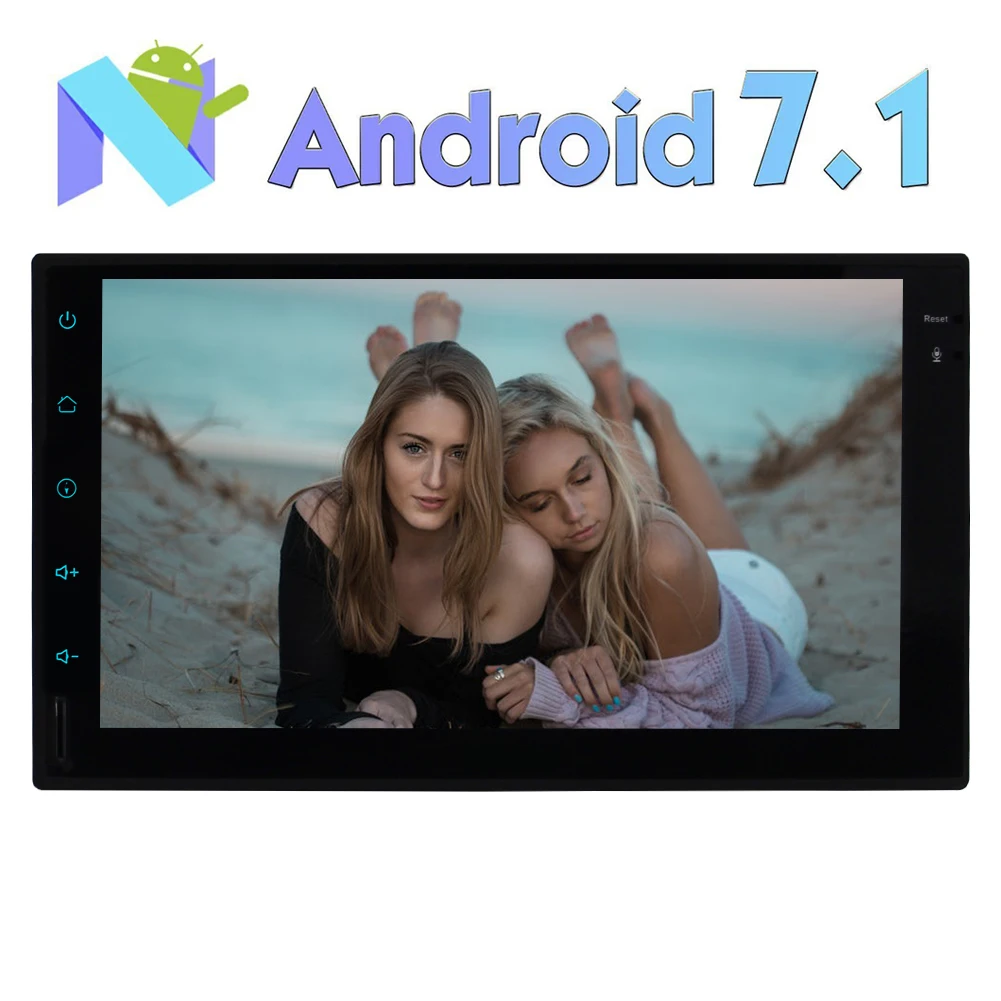 Android 7 1 2Din головное устройство HD FM/AM радио сенсорный экран GPS Bluetooth Wi Fi 4G Mirror Link без CD