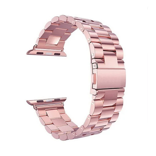 pink gold Ремешок для наручных часов из нержавеющей стали для apple watch series 5/4/3/2/1 планка 44 мм 40 мм, 42 мм, 38 мм, версия наручных часов iwatch, браслет металлический Карлос Корреа аксессуары - Цвет ремешка: pink gold