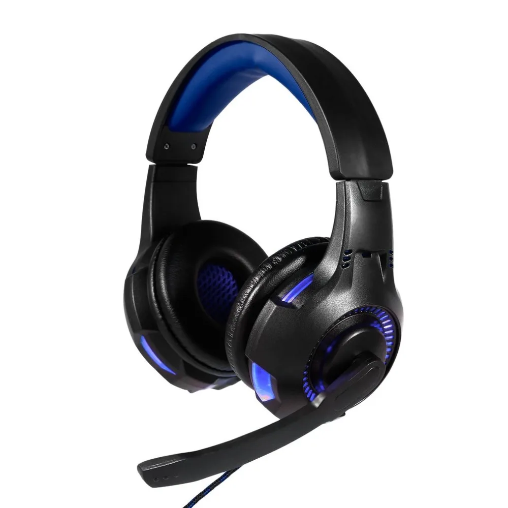 Игровая гарнитура SY855MV с микрофоном-звук четкость шумоподавления наушников светодиодный свет для компьютерных игр для PS4/XBOX-ONE