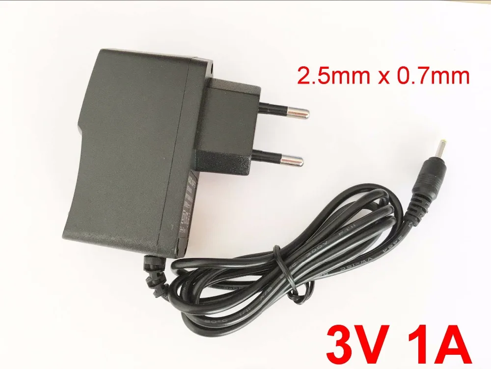 1 шт. DC 3V 1A & 1000mA AC 100 240V адаптер конвертер питания штепсельная вилка EU 2 5mm x 0 7mm|3v 1a|dc