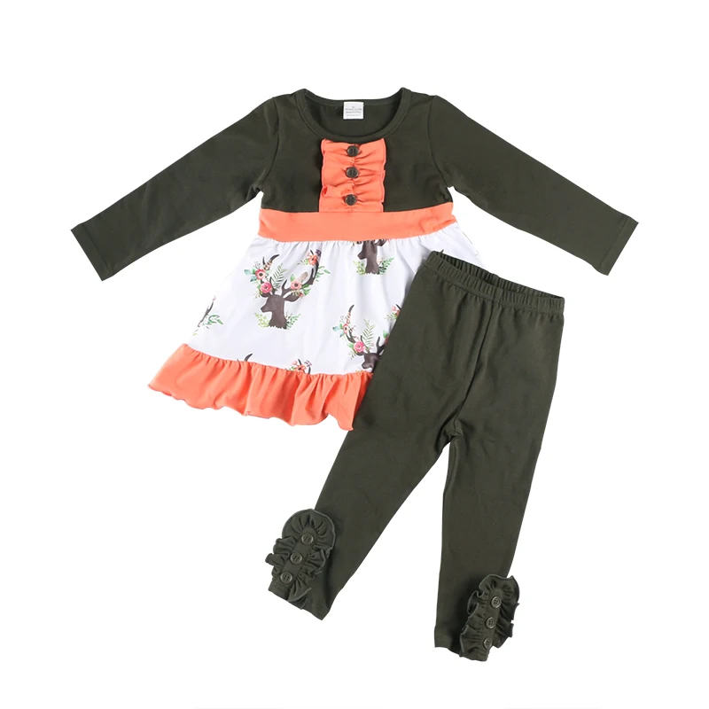 Новое поступление 2018 Осенний Рождественский комплект одежды Kaiya Angel для девочек