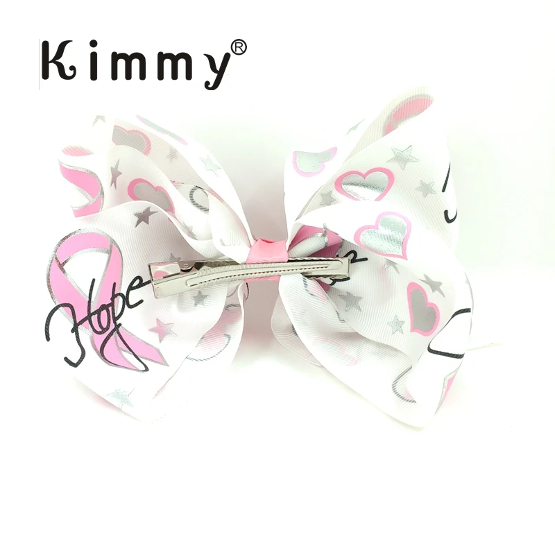 Бант для волос от рака груди креативная розовая лента|hair bows|fabric flower hair bowsflower bow |