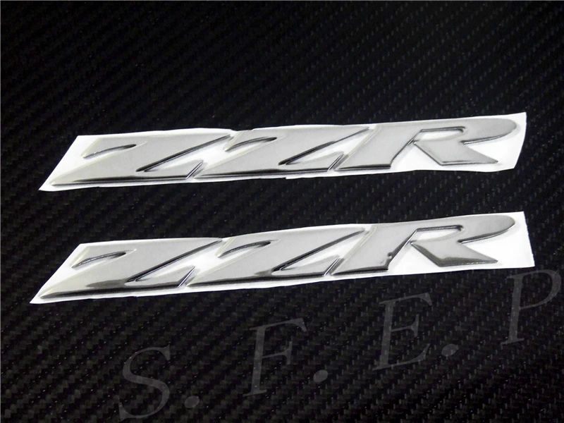 

Серебряная 3d-наклейка на мотоцикл, наклейка с эмблемой для Kawasaki ZZR ZZR250 ZZR400 ZZR600 ZZR1200 ZZR1400, наклейка