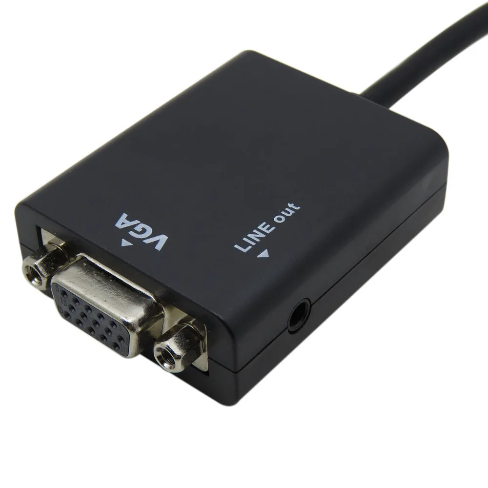 Микро HDMI к VGA адаптер 3 5 мм Jack кабель преобразователь сигнала цифровой в