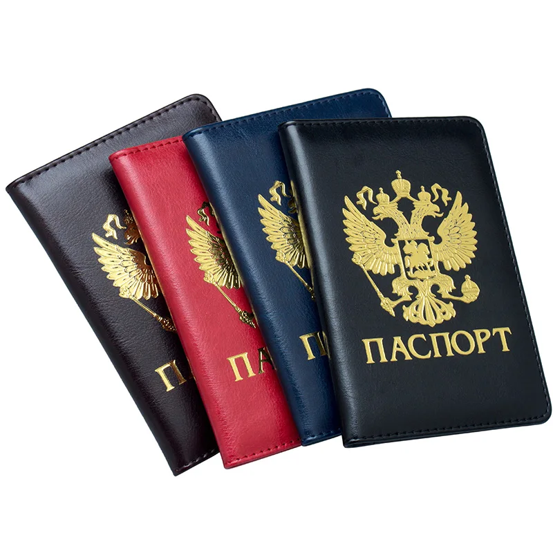 Чехол для паспорта мужчин и женщин из искусственной кожи с эмблемой