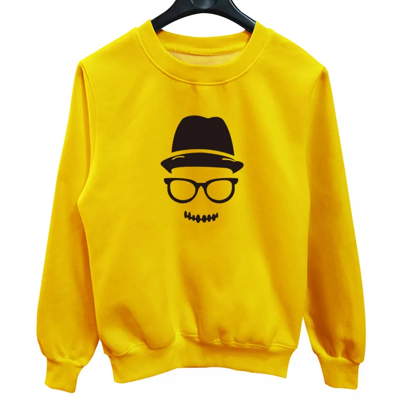 La maxpa улыбка Скелет Очки Новый осень зима Модные мужские crewneck Толстовки Толстовка