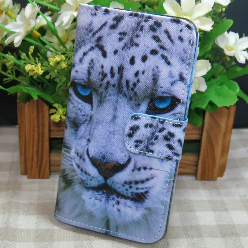Leopard Лев сова кошка собака волк Панда Кролик Божья коровка Медведь кошелек с тигровой расцветкой флип-чехол для huawei Honor 4X6X5X7X9 10 Lite 6A 7A 8X - Цвет: Leopard
