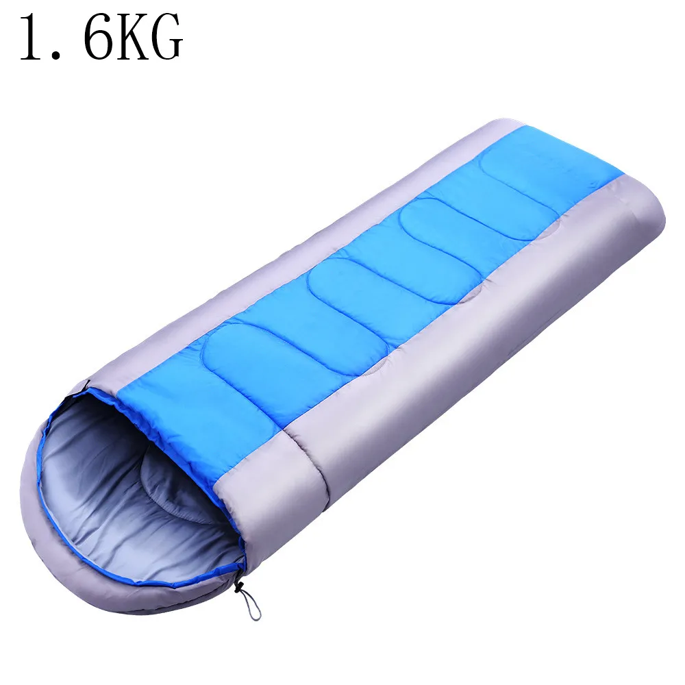 Blue1.6KG Открытый кемпинг спальный мешок для взрослых путешествия большой прямоугольный хлопок спальный мешок легкий водонепроницаемый машинная стирка - Цвет: Blue1.6KG