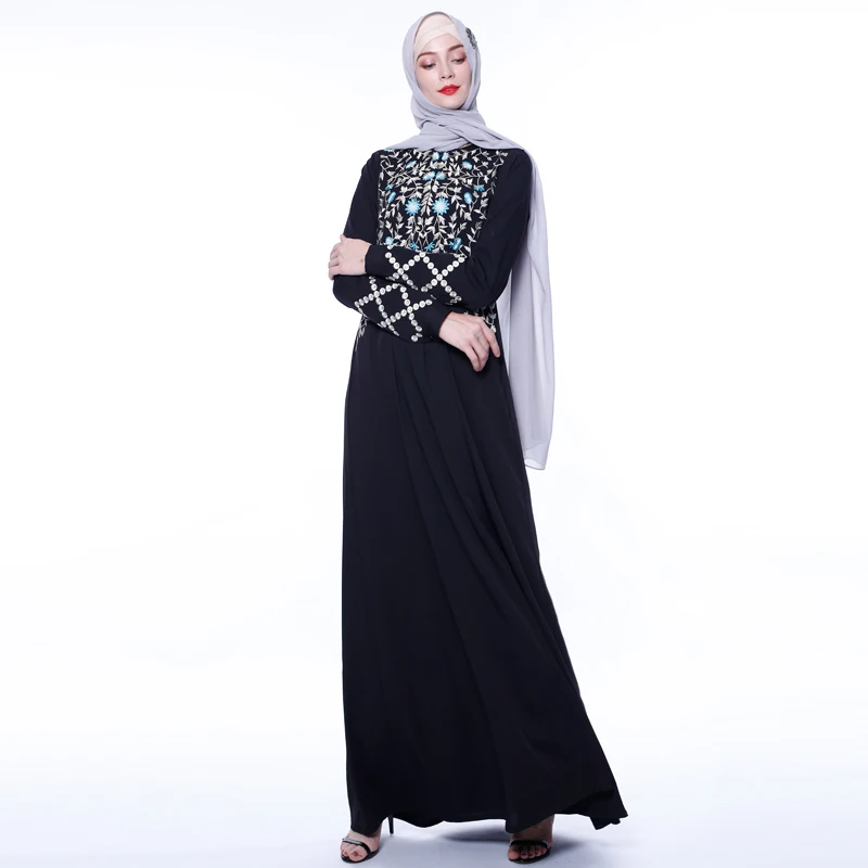 Мусульманское хиджаб Abaya Dubai с вышивкой платье Abayas для женщин пакистанский кафтан