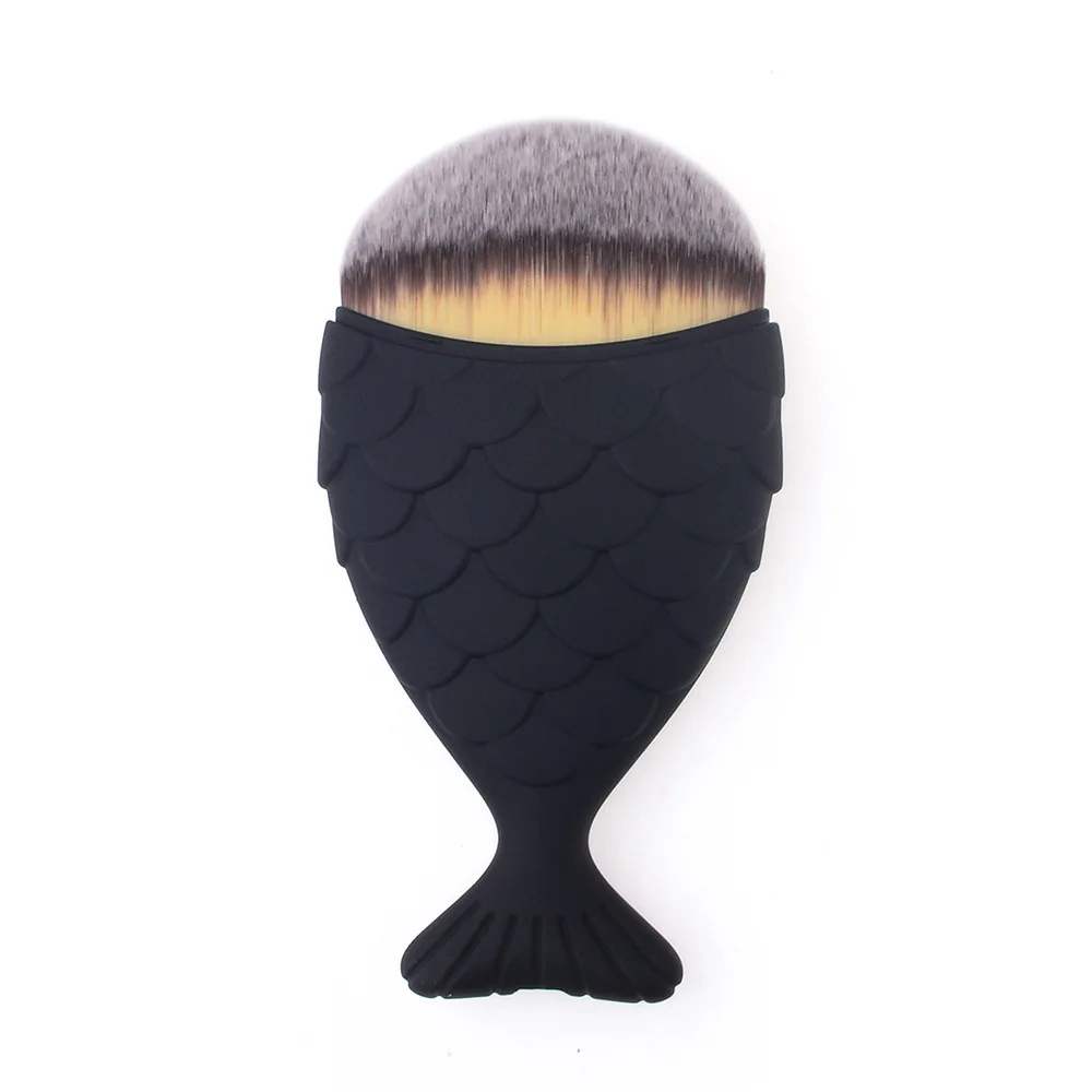 Fantasy Pink Blue Mermaid Fish Makeup Brush Beauty Powder Foundation Contour Brushes Fashion Synthetic Hair Maquiagem Cepillos | Красота и