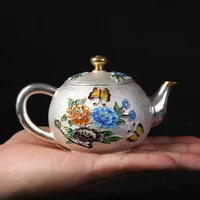 s999 sterling silver teapot chinese kung fu tea set puer sterling silver teapot coffee silver pot convenient office teapot