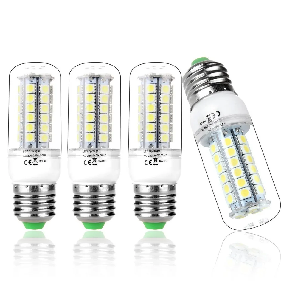 4 x E27 48 шт. led 5050SMD 7 Вт 220 В ампула Светодиодный прожектор lampe Blanc cold (7 Вт) 400lm