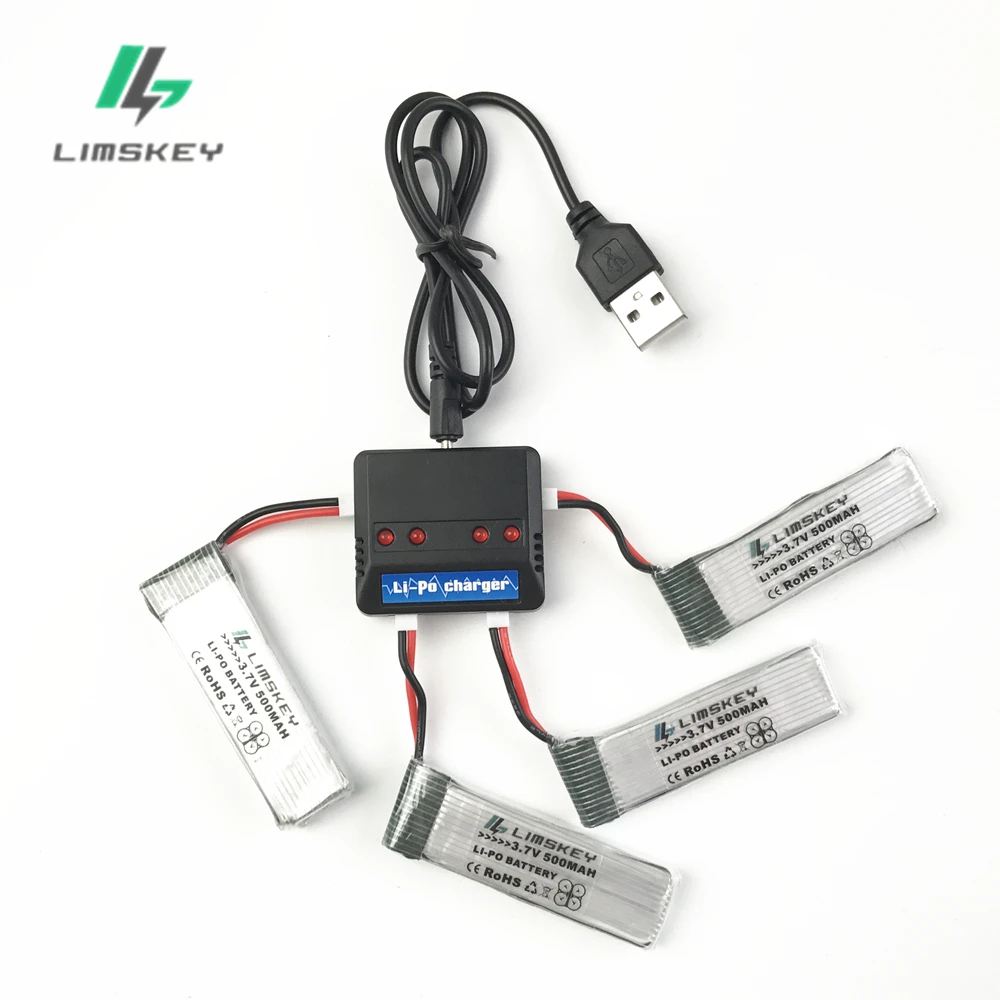 4 в 1 3 7 В USB зарядное устройство с шт 500 мАч lipo батарея для H37 Eachine E50 E50S GoolRC T37 RC Quadcopter