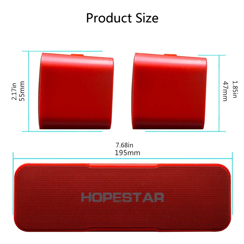 HOPESTAR H13 динамик Портативный беспроводной громкий динамик стерео звук динамик мобильный мощность Поддержка TF карта