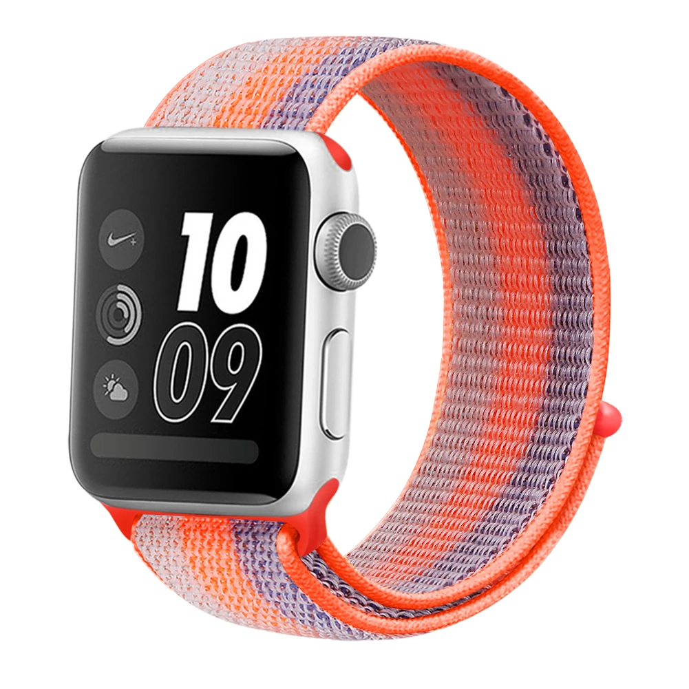 Классический цветной ремешок для apple watch series 1 2 3 тканый нейлоновый iWatch 4 38 мм 42 40 44