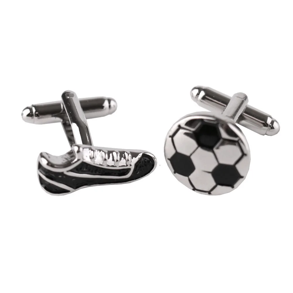 football cufflinks Портной Смит Спорт Запонки Новинка футбольные бутсы Запонки Набор персонализированные уникальные мужские запонки подарок рубашка Запонки - Окраска металла: football cufflinks