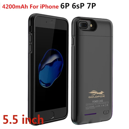 5.5 for i6p i6sp Для iPhone 6, 6s, 7 plus, чехол для внешнего зарядного устройства для iPhone 7, чехол для мобильного телефона, внешний аккумулятор, чехол для зарядки, встроенный металлический лист - Цвет: 5.5 for i6p i6sp