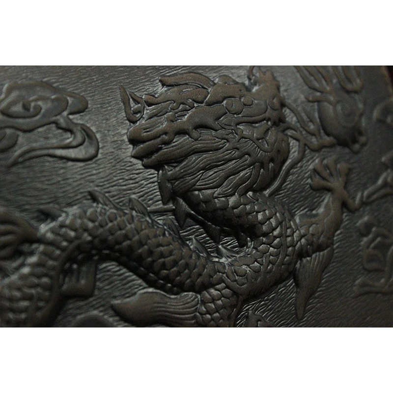 Мужской кошелек из воловьей кожи с рисунком дракона|Мужские кошельки| |