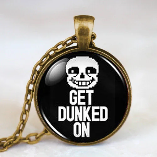 Женское ожерелье с подвеской Undertale Sans Got Dunked On Game Gamer из латуни и стали Подарочная