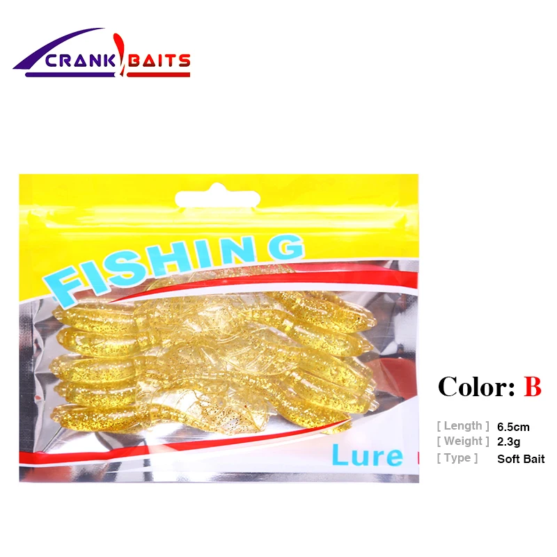 Кривошипные приманки 10 шт. воблеры Мягкая приманка червячная грубая 65 мм