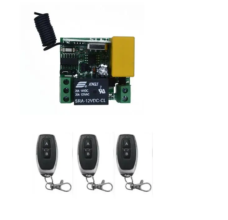 AC220V 1ch RF беспроводной мини переключатель teleswitch релейный приемник Пульт