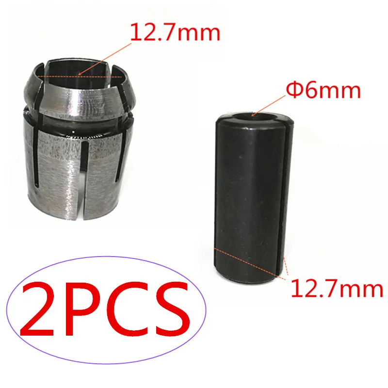 2PCS 1,2 ''1/4'' 3/8 ''6 мм 6,35 мм 8 мм 9,52 мм 12 мм 12,7 мм втулка конусная Зажимная гайка Замена для патрона маршрутизатора Makita RP2300 RP2301 RP2301 - Цвет: 2PCS