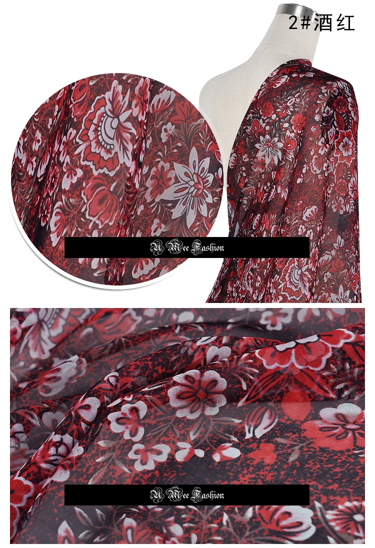 CNUM SC131 100% Natural Silk Chiffon/ Floral and Diamond /Silk Fabric Width 1.48yd Thickness 6mm | Дом и сад