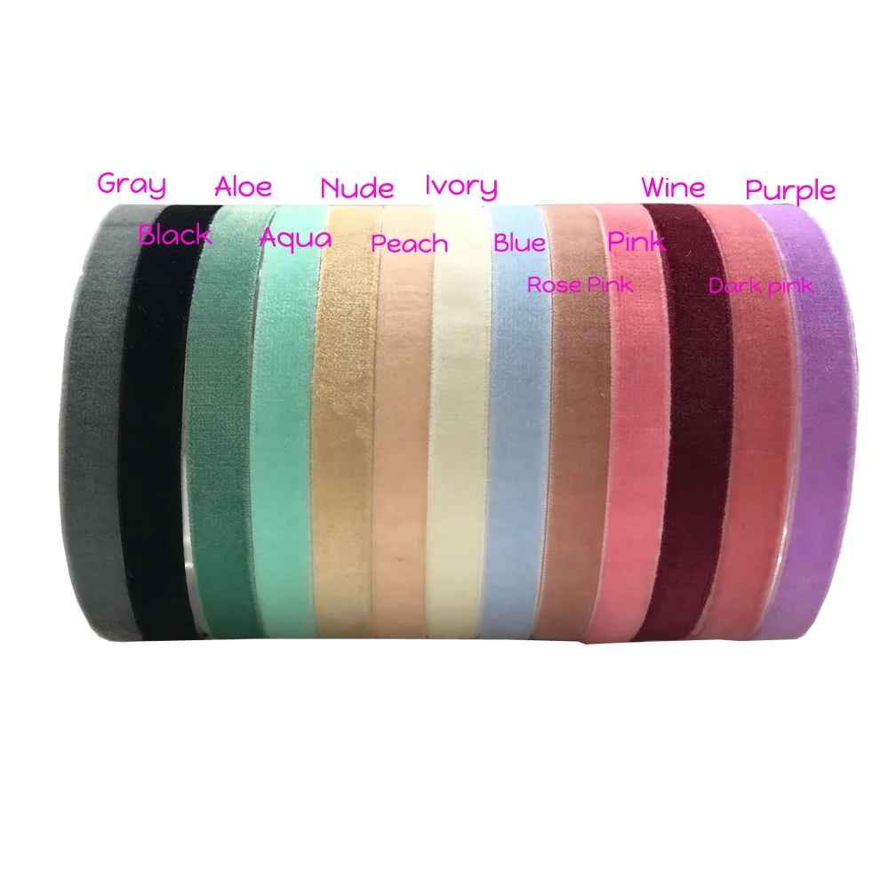 5Yards 10mm Elastische Samt Strap stretch Band DIY Haar krawatten Handgemachte dekoration handwerk