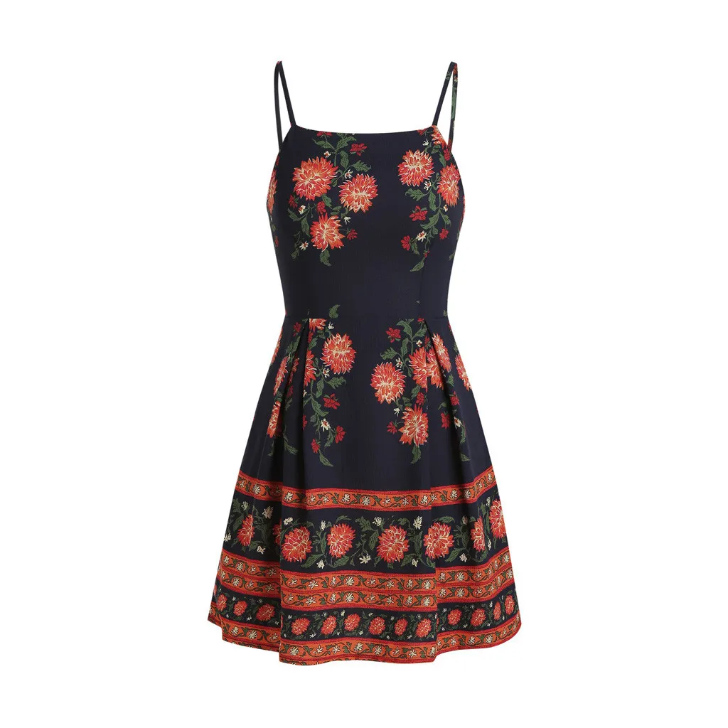 Бесплатная страусиное женское платье с открытой спиной и цветочным принтом без