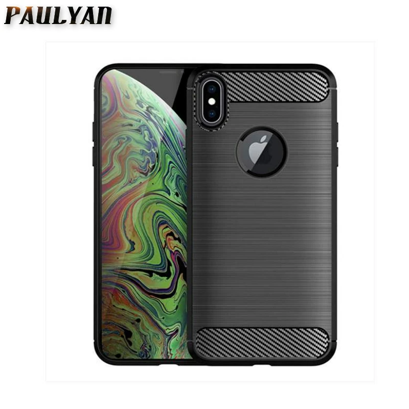 Мобильный телефон чехлы для iphone XS защитный чехол XSMAX матовый углеродного волокна