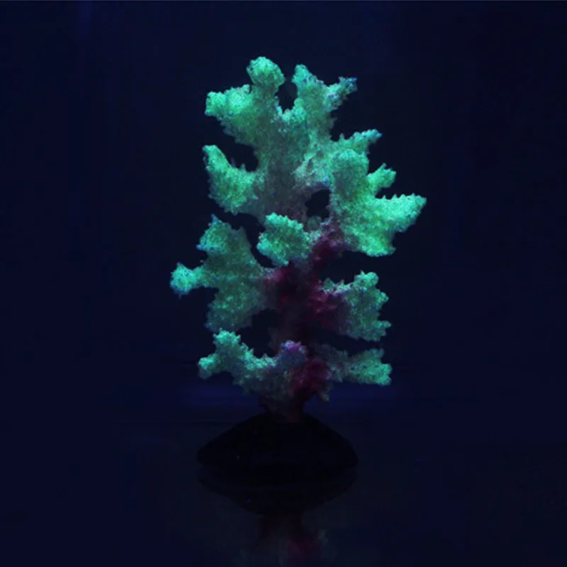 Аквариумные принадлежности Световой Sea Anemone декор растения для Аквариумa Искусственные Поддельные Силиконовые Коралл Завод Fish Tank Украшения Ландшафта аквариумные растения