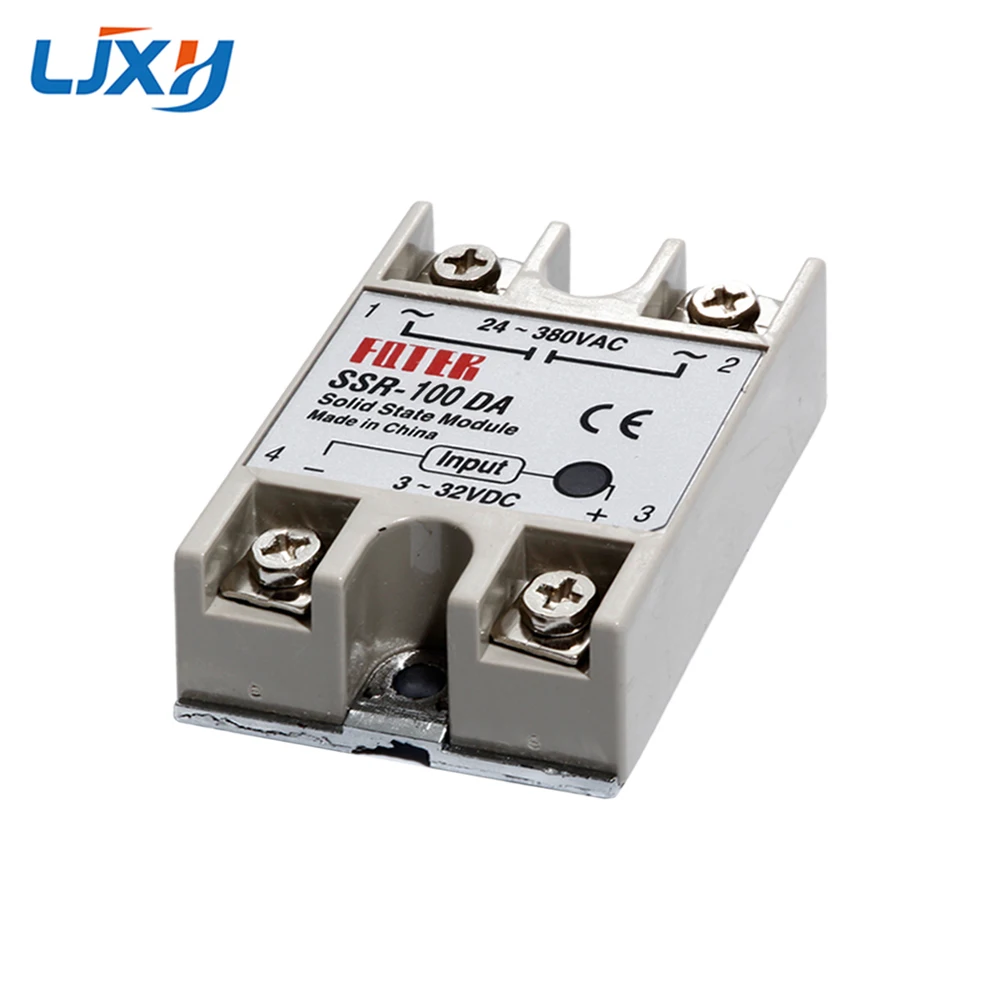Твердотельное реле LJXH DC AC SSR 10DA 25DA 40DA 75DA 100DA 3 32VDC вход/24 380VAC выход|Запчасти для