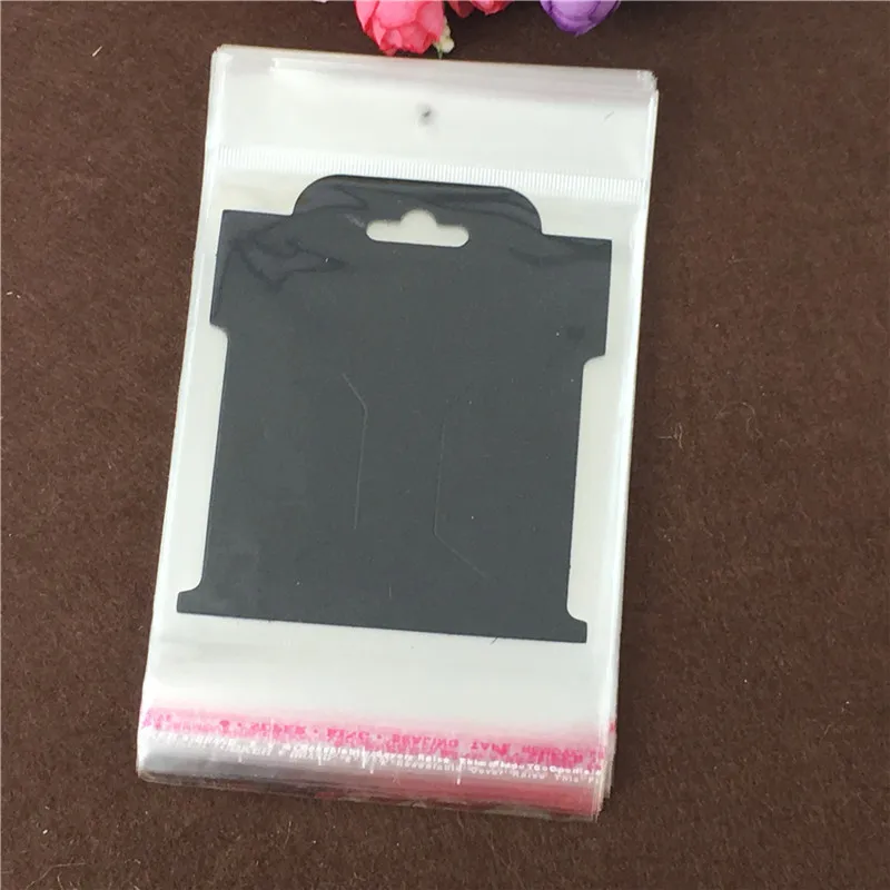 Black With Opp Bags 30 шт./лот, аксессуары для ювелирных изделий, заколка для волос, заколка для карт, 10,5x9 см, для губ, с граффити, дисплей, висячая бирка, поддержка логотипа на заказ - Цвет: Black With Opp Bags