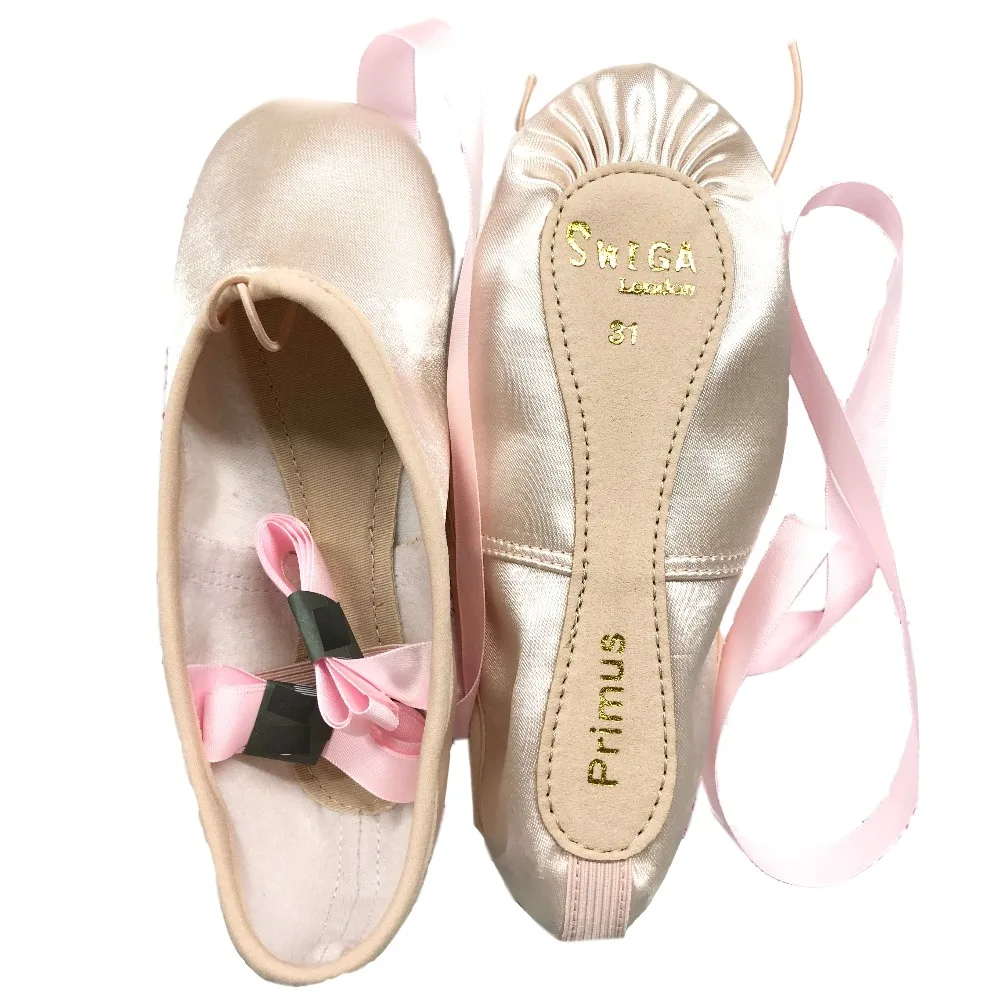 SWIGA silk-like cotton ballet dance shoes for chirdren girl  boy baby or kids competitive