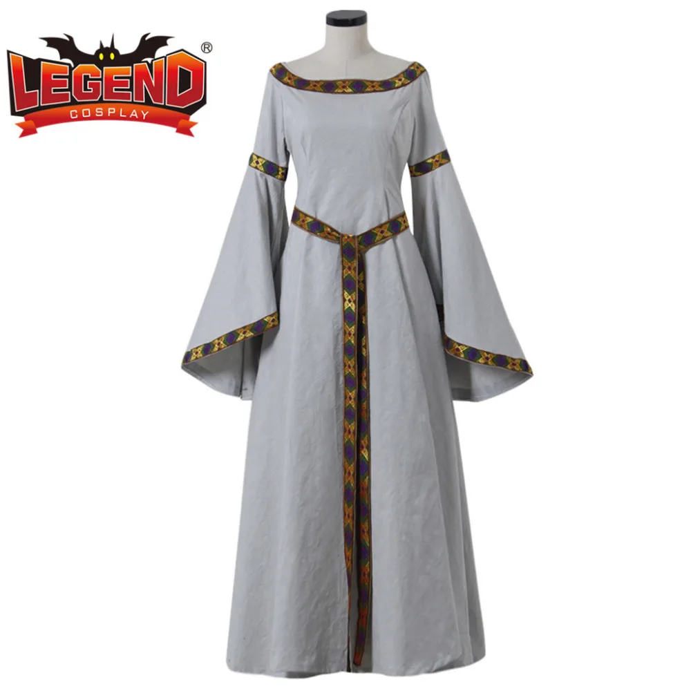 Женский средневековый костюм Ренессанса Ирландское платье бальное для взрослых