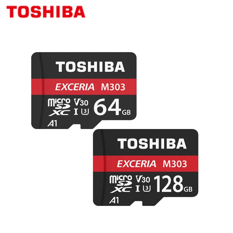 Карта памяти TOSHIBA EXCERIA M303 128 ГБ 64 MicroSDXC Max карта 98 МБ/с./с Micro SD 16 U3 V30 TF для видео Full HD