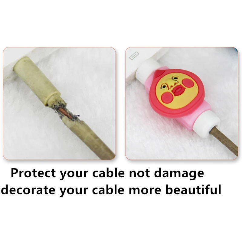 FFFAS мультфильм кабель протектор организовать USB устройство для сматывания шнура