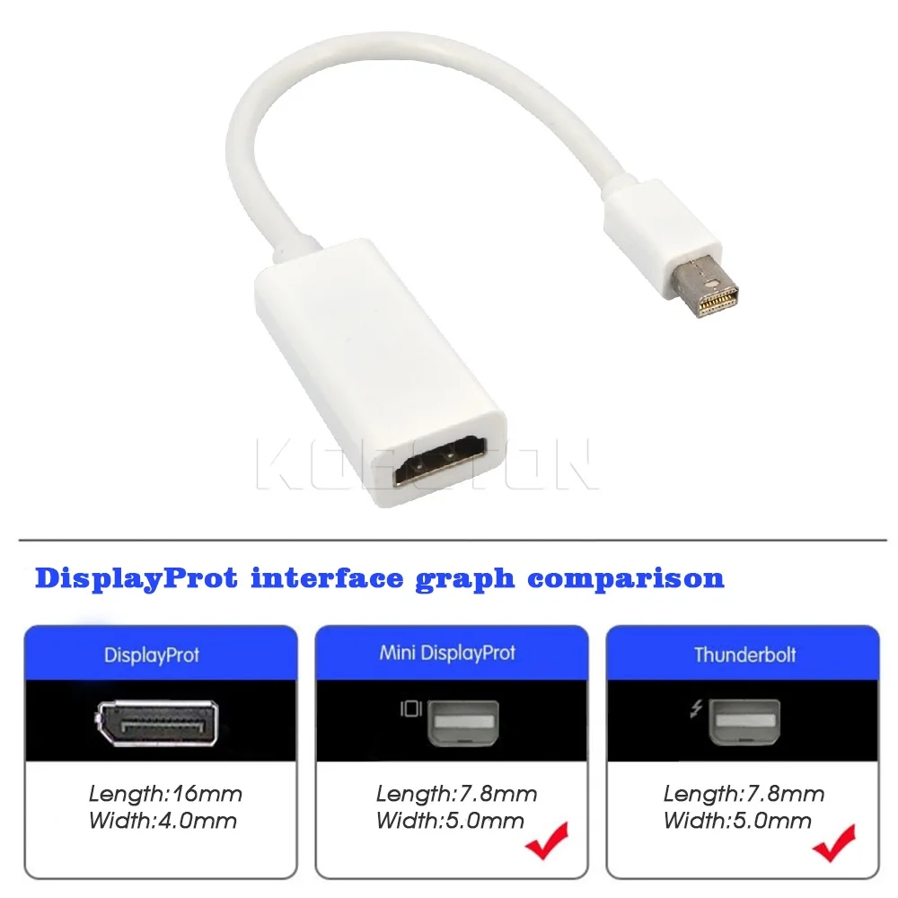 Кабель-адаптер kebidu для порта дисплея переходник DP-HDMI thunderbolt-hdmi кабель Apple Mac Macbook Pro