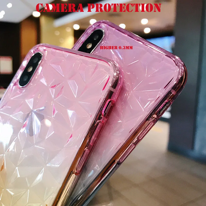 Для iphone х чехол для 8 7 Чехол fashion Кристалл зерна Мягкий силиконовый 6 6s плюс капа на