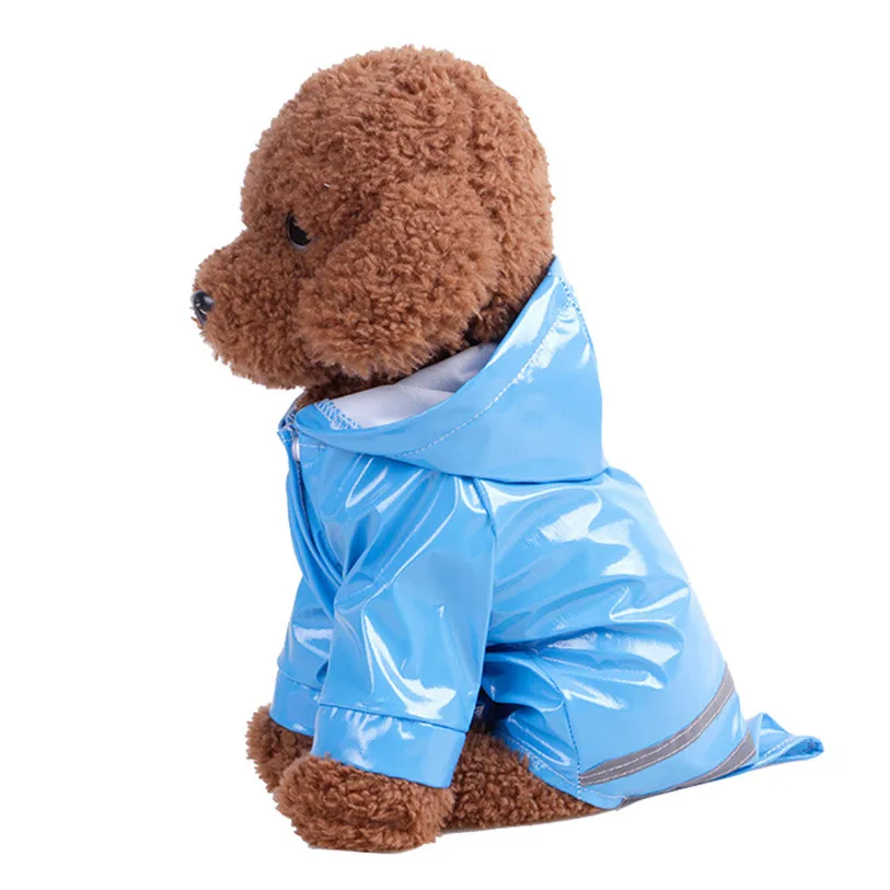Summer Waterproof Hooded Jacket Accessories Pet Products cb5feb1b7314637725a2e7: Black|Blue|Pink|Red|Yellow