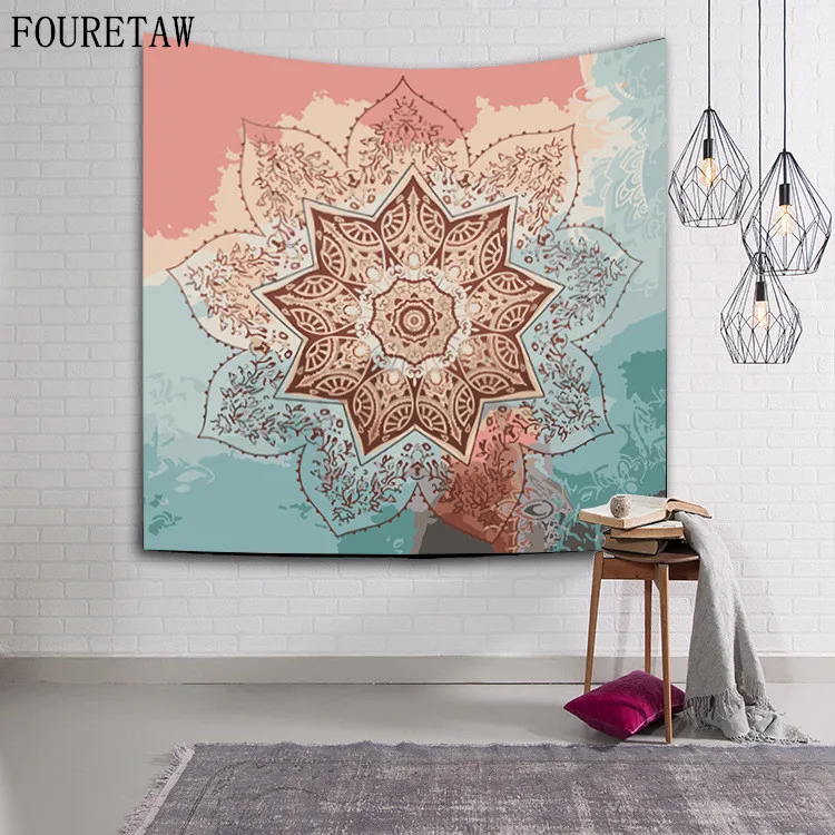 

Fashion Bohemia Colored Hippie Wall Hanging Printed Decorative Mandala Tapestry Boho Beach Towel Yoga Mat Blanket Table Cloth
