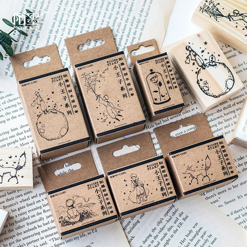 

vintage cartoon little prince wood stamp DIY craft wooden rubber stamps for scrapbooking diary scrapbooking standard stamp
