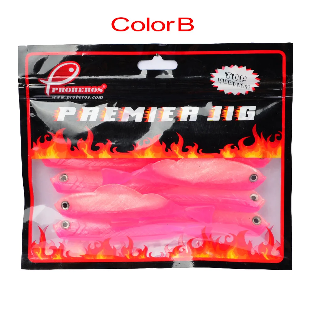 Новинка Лидер продаж 10 шт./компл. 7 8 г см силиконовый Шад морской рыбалки softbaits jig