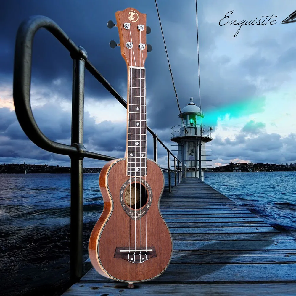 Заводской магазин! 21 &quotСопрано укулеле изысканные Гавайские гитары Sapele корпус