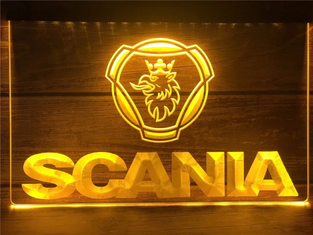 LR096 автомобиль scania Truck светодиодный неоновый светильник знаки