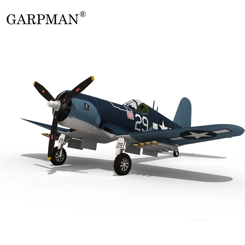 1:33 Американский пиратский боец бомбардировщик бумажная модель Corsair игрушка