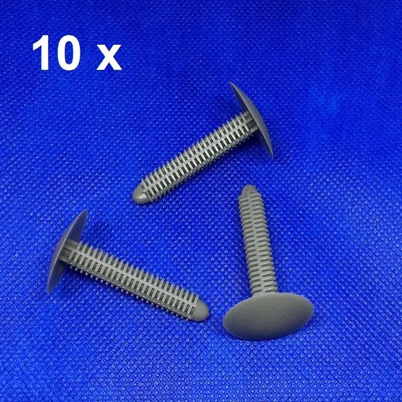 

x10 For Range Rover P38 Front Seat Base Fir Tree Fastener Clips- Grey Long stem