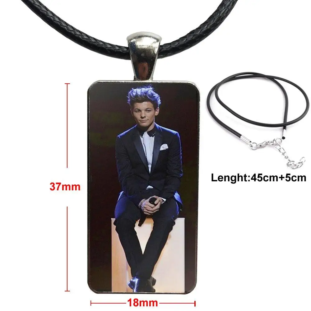 Louis Tomlinson One Direction For Women High Quality Girls Necklace Fashion Long Chain With Rectangle Jewelry | Украшения и