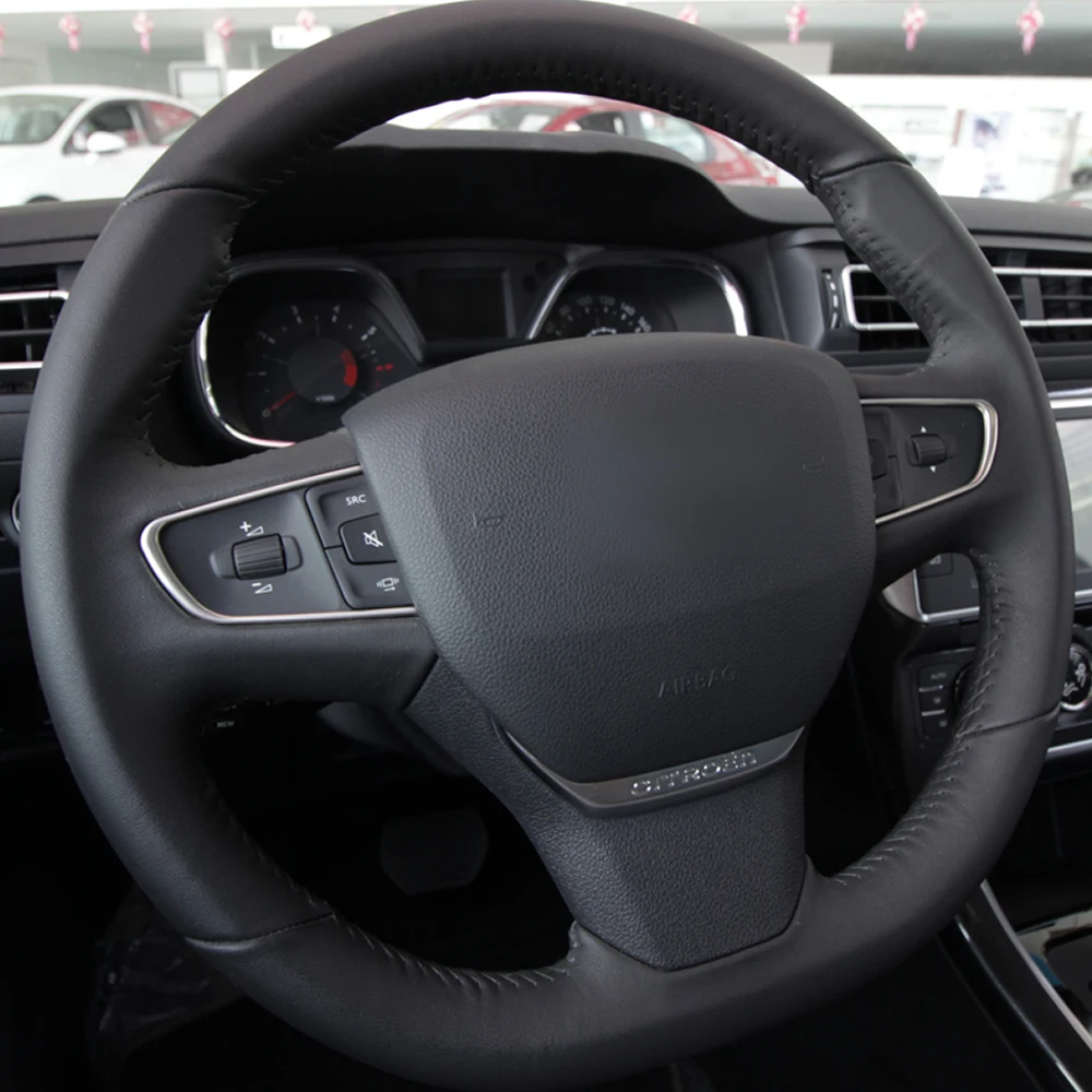 Новая отделка рулевого колеса чехол наклейка для CITROEN C4 SEGA C3 XR 2011 2016 Peugeot 508 2014 2015 408