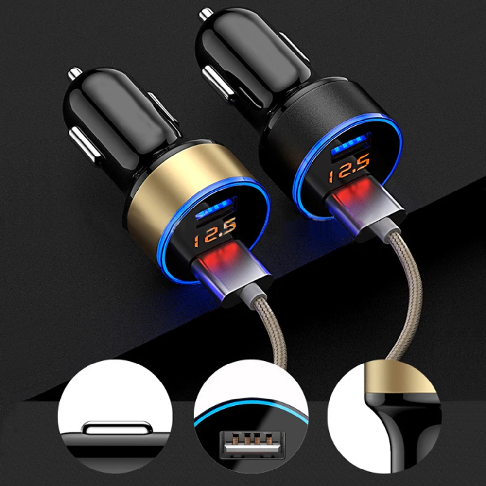 1 шт. мини Dual USB Автомобильное зарядное устройство Универсальный прикуриватель 2